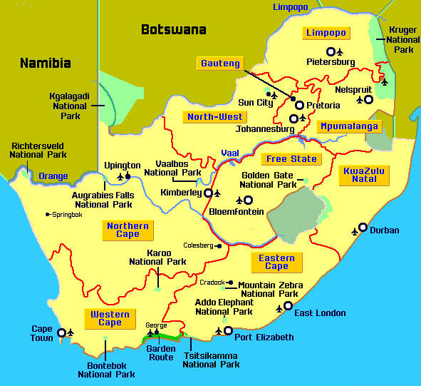 South Africa map