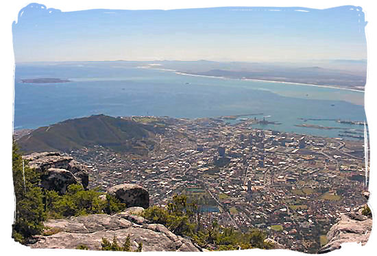 Cape Town view from the top of Table Mountain - South Africa Tours, Travel and Tourism Guide