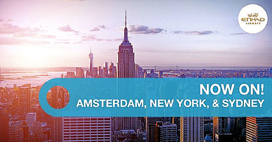 Special offer flights AMS, NY, SYD