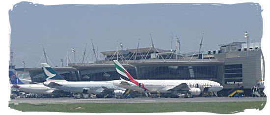 On the apron of Oliver Tambo International Airport at Johannesburg