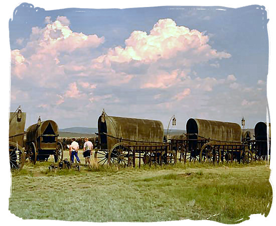 The Blood River monument, a replica of the fortified “Laager” (encampment) of Andries Pretorius and his men