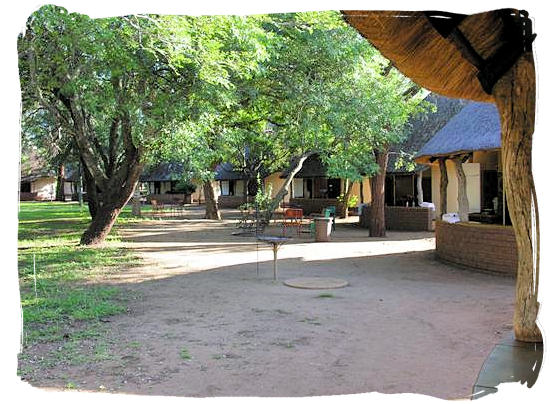 Row of Bungalows inside Satara - Satara Rest Camp in the Kruger National Park South Africa