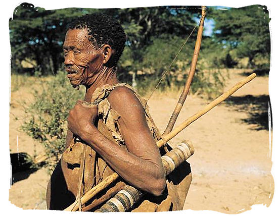 A true descendent of the ancient hunter-gatherer “San” people - Kgalagadi Transfrontier Park in the Kalahari