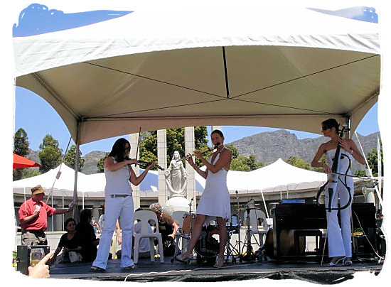 Champagne festival at the town of Franschhoek near Cape Town - languages of south africa, south african language