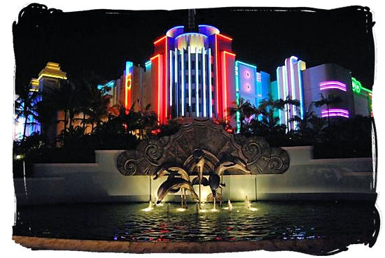 The Sun-coast Casino and Entertainment World on the Golden Mile beachfront in Durban