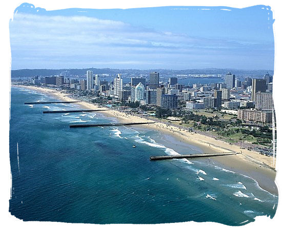 The stunning golden mile Durban beachfront