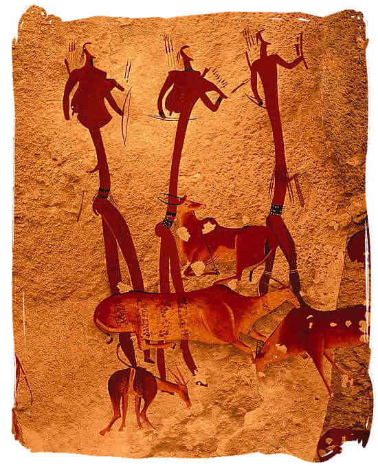The San people have left us an invaluable legacy of marvelous animated paintings on rocks and cave walls