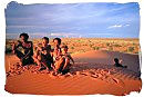 Bushmen family in the desert