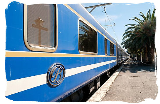 The world famous, 5 star luxury Blue Train
