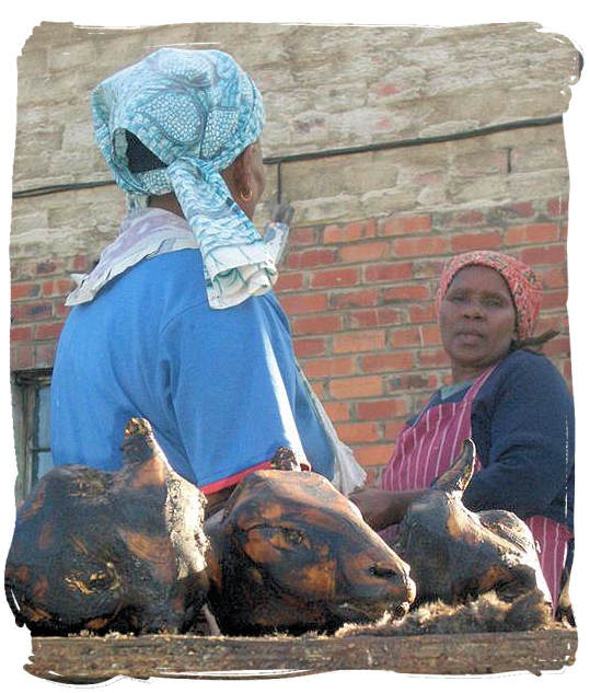 Skop or Grilled sheep heads for sale - South Africa's Traditional African Food
