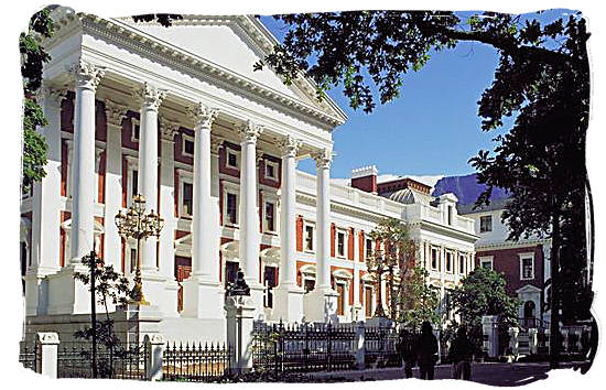 The houses of parliament in Cape Town South Africa - South African constitution