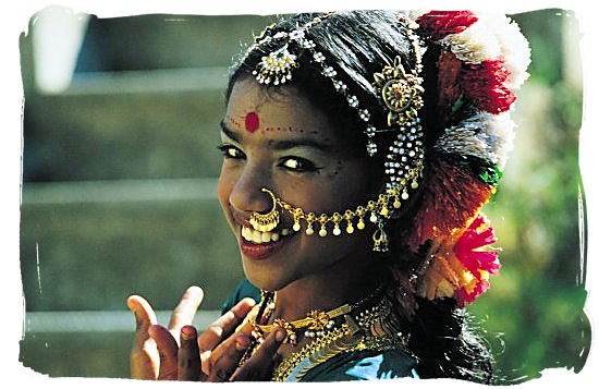 Indian dancer in traditional dress - South Africa dancing