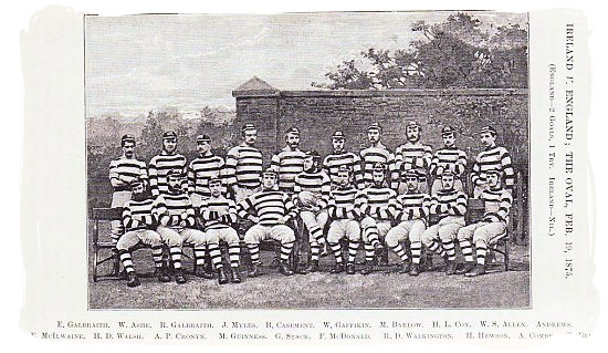 The Ireland national rugby team in 1875 - Springbo rugby