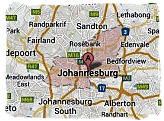 Map of Johannesburg, South Africa