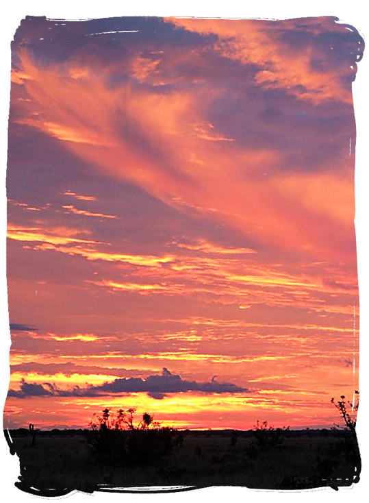 Sunset in the kalahari - Urikaruus Wilderness Camp, Kgalagadi Transfrontier Park