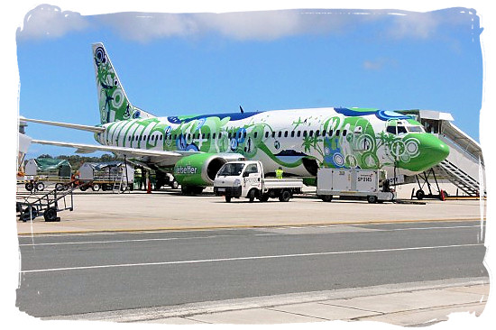 Kulula Airways airplane at Cape Town airport