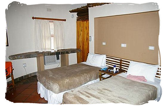 Cottage bedroom in Leokwe rest camp - Mapungubwe region