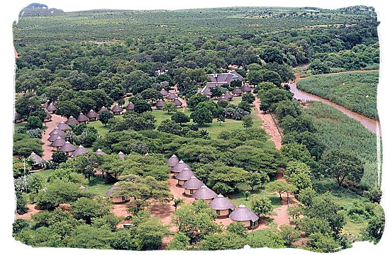 Aerial view of Letaba rest camp in the Kruger National Park