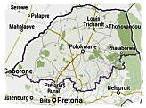 Map of Limpopo province, South Africa