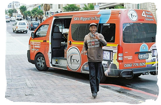 Minibus taxi driver looking for passengers - Cape Town Maps, Cape Town Places and Cape Town Guide