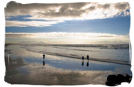 Daybreak over the vast expanse of Muizenberg beach - Beaches of Cape Town South Africa, Best South African Beaches