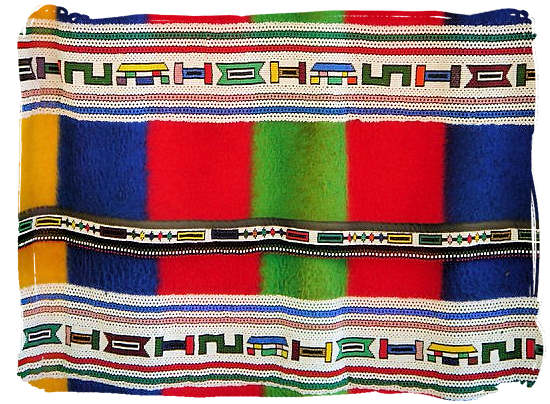 Traditional Ndebele blanket decorated with beadwork - The Ndebele Tribe, Ndebele People, Culture and Language