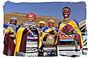 Ndebele women in traditional coloured beadwork dress