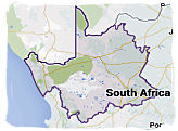 Map of the Northern Cape province, South Africa