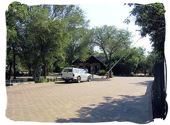Entrance gate to Orpen camp in the Kruger National Park, South Africa