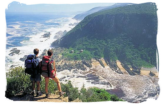 View of the Oakhurst Huts on the third day hiking the Otter hiking trail in the Western Cape