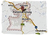 Map of Pietermaritzburg, South Africa, South Africa