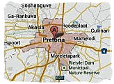Map of Pretoria, South Africa