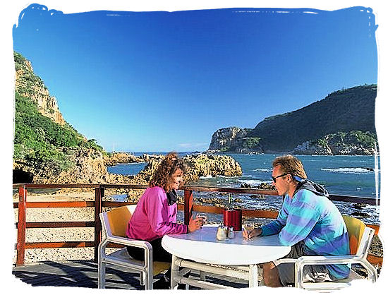 View at the Knysna heads from a restaurant at the lagoon - Knysna Holiday Accommodation, Knysna Hotel Accommodation