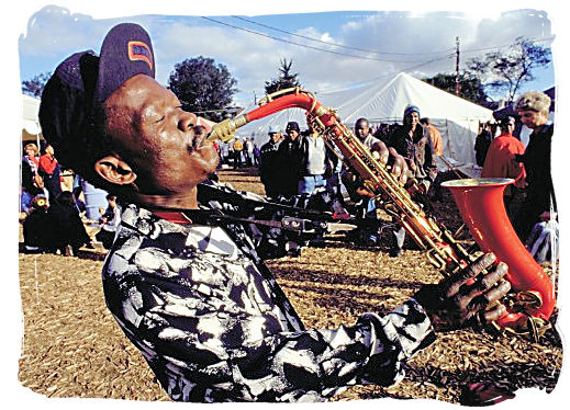 Saxophonist at the Grahamstown Festival - Festivals of South Africa