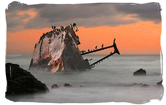 Wreck of the “Meisho Maru” at the southern tip of Africa