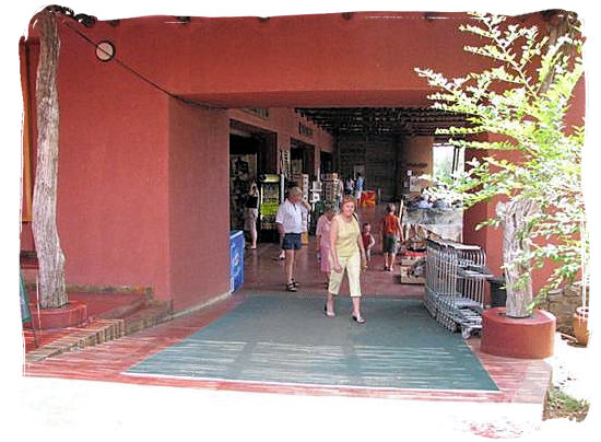 The shop at the camp - Lower Sabie Rest Camp in the Kruger National Park, South Africa