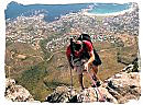 Abseiling from Table Mountain