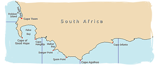 The Cape of Good Hope is not the most southern tip of Africa