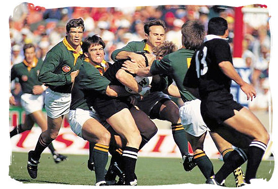 South African Springboks vs the All Blacks from New Zealand - Springbok rugby in South Africa and the South Africa rugby team