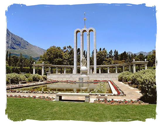 The Huguenot museum and monument at Franschhoek, in commemoration of the French Huguenots in South Africa