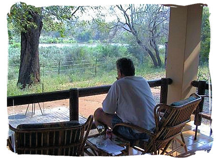 View from a cottage veranda at Sirheni camp