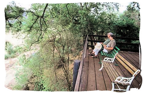 Game viewing deck at Roodewal Bush Lodge