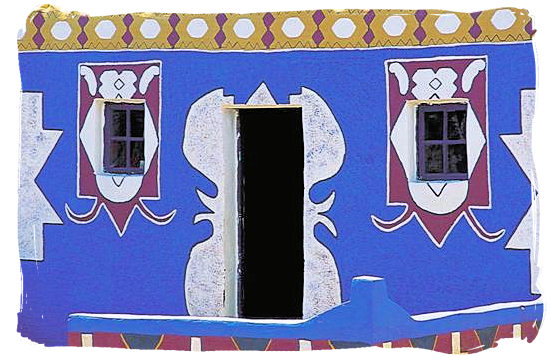 Traditional Basotho house decoration