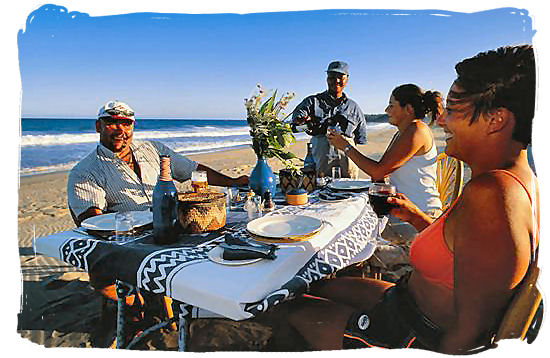 Brunch on the beach at Roctail Bay - South Africa Tours, Best Safari Tours of South Africa