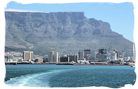 Cape Town with Table Mountain as backdrop viewed from the ferry on its way to Robben Island - City of Cape Town South Africa, Tours and Travel Guides