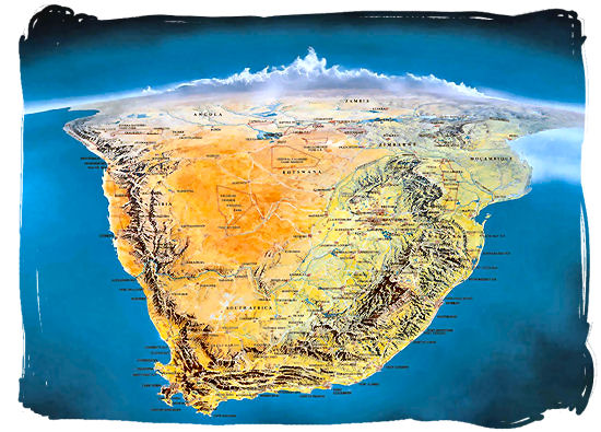 Satellite view of Southern Africa