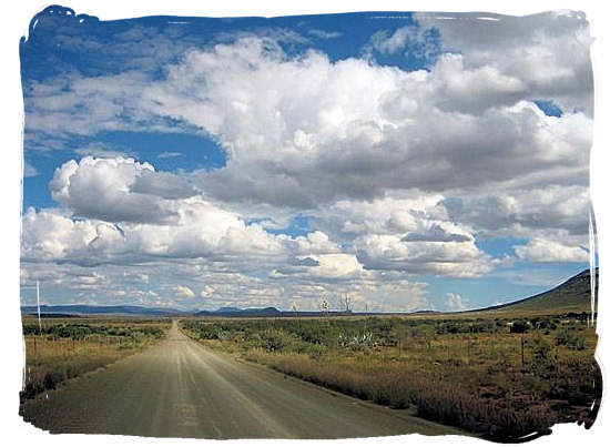 A gravel road in the Karoo - Camdeboo National Park (previously Karoo Nature Reserve)
