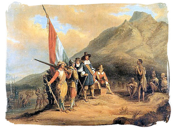 Arrival of Jan van Riebeeck in the Cape in 1652 - South African religions