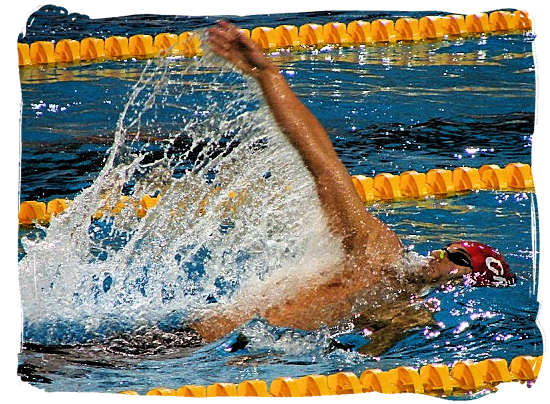 The backstroke, also sometimes called the back crawl, is one of the four swimming styles regulated by FINA, and the only regulated style swum on the back - South Africa Sports Top Ten South African Sports