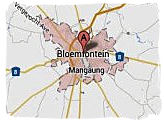 Map of Bloemfontein, South Africa